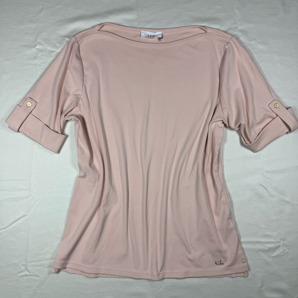 Calvin Klein Women's Light Pink Short Sleeve Tee